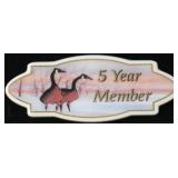 P Buckley Moss 5 Year Member Pin