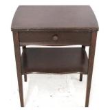 One Drawer Mahogany Stand  26" X 19" X 20"