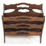 Vintage Mahogany Magazine Rack 14" X 8 1/2" X 15"