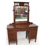 Vintage mahogany vanity with tilt mirror