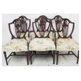 Set of 6 mahogany shield back dining chairs