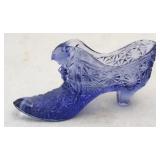 Fenton Blue Glass Shoe