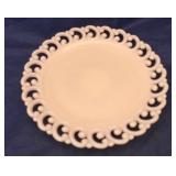 Pink Glass Round Plate