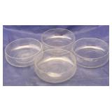 Set of 4 Glass Bowls 5 1/4" round
