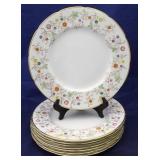 Set of 8 Coalport "Brookdale" Dinner Plates