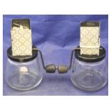 Pair Vintage Choppers with Glass Jars 2 pieces