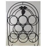 Metal wine bottle rack