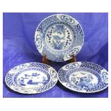 3 Oriental pierced plates
