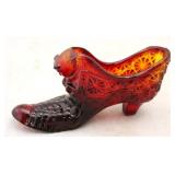 Fenton Red Glass Shoe