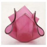 Cranberry Art Glass Vase