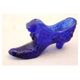 Fenton Blue Glass Shoe