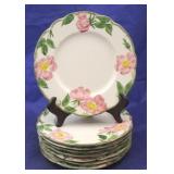 Set of 8 Franciscan Desert Rose Plates