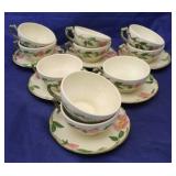 Franciscan Desert Rose Cup and Saucers 16piece