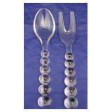 Candlewick Glass Matching Spoon & Fork Set
