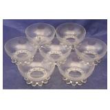 Imperial Candlewick Set of 7 Glass Bowls-4" round