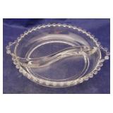 Imperial Candlewick 2 Handle Relish - 7 1/2" round