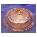 Sharon Cabbage Rose pink butter dish