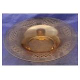 Amber Glass Bowl- 12" round