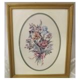 Framed floral print