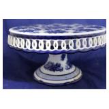Blue & white cake stand