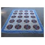 Vintage Dresden Plate Quilt-75"X 92"