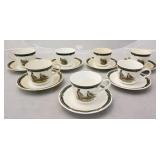 Noritake " Marshlands" cups and saucers-14 pieces