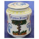 Art pottery apothecary jar