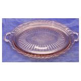 Mayfair Open Rose pink 2 handled platter