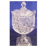 Crystal candy dish w/ lid