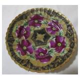 Gold Painted Flower Wall Plate