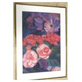 Framed pastel drawing