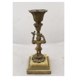 Brass w/ Marble Base Candle Holder