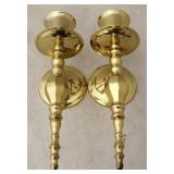 Pair brass wall sconces