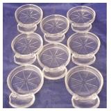 Set of 8 glass coasters/ash trays