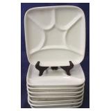 Set of 8 ceramic grill plates