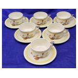 Set of 6 Albright Cups and saucers (12 pieces)