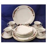 16 Piece set Fairfield Christmas china