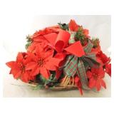 Faux floral Christmas centerpiece