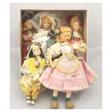 Lot of Vintage Dolls with box