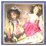 Vintage Dolls (2 pc) with box 6 3/4" tall