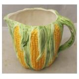 Corn pottery pitcher
