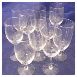 10 Silver rim stemware