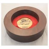 Leo wooden holder - copper bottom