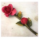 Capodimonte flower - as is - damaged