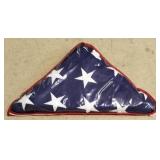 American 50 star flag in bag w/ ceremonial bullets