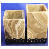 2 Marbleized holders