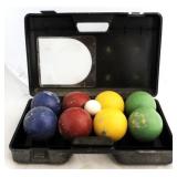 Bocce ball set in case