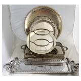 Assorted silver plate items