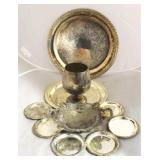Assorted silver plate items