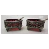 Master Salt dishes w/ spoons (2sets)